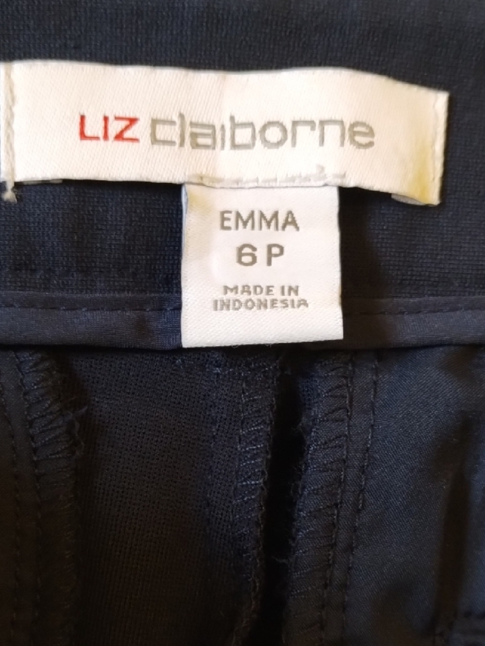 Liz Claiborne Navy Cropped Tailored Ankle Pants - Picture 7 of 12